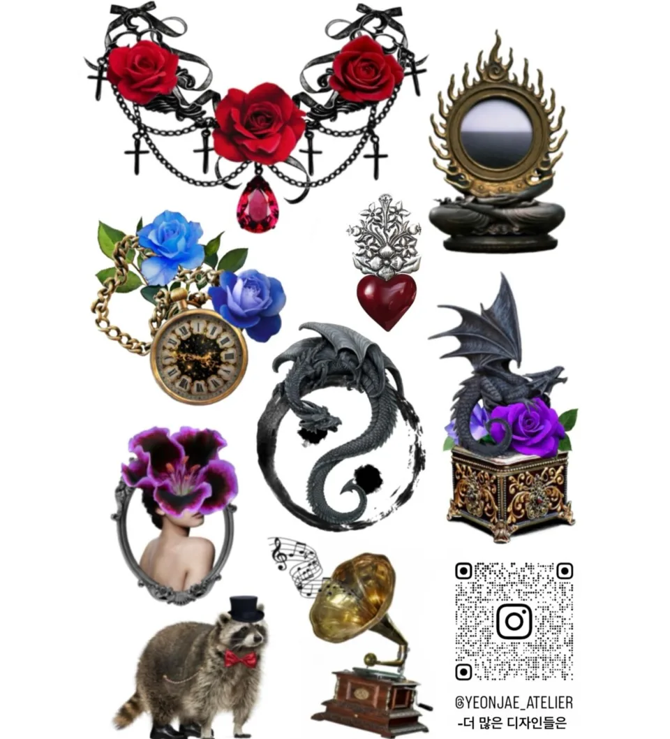 Yeonjae Tattooのタトゥー作品写真 — 今回予約できる図案集です ~~ 1人1図案で、ご希望の場合、色味の変更と若干の修正が可能です~~… (2/4)