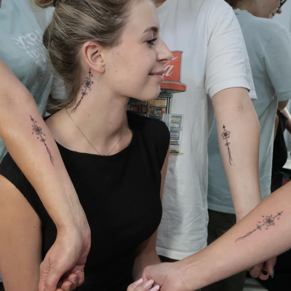 Tattoo artwork shared by Yeonjae Tattoo — A family norigae tattoo created as a special…