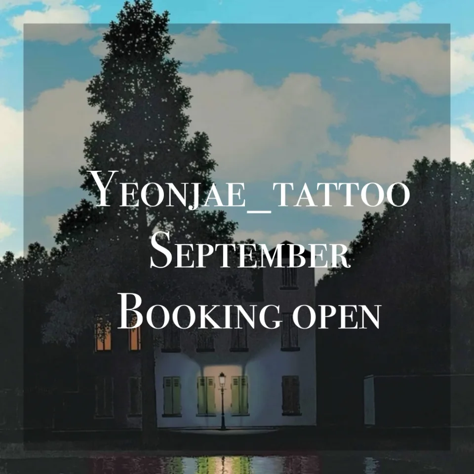 Tattoo artwork shared by Yeonjae Tattoo — September booking is now open ♡