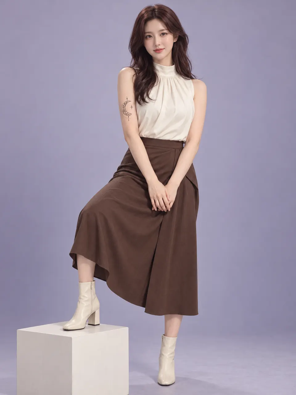 초승달과 별 · 점 장식 · 전신 패션 참고