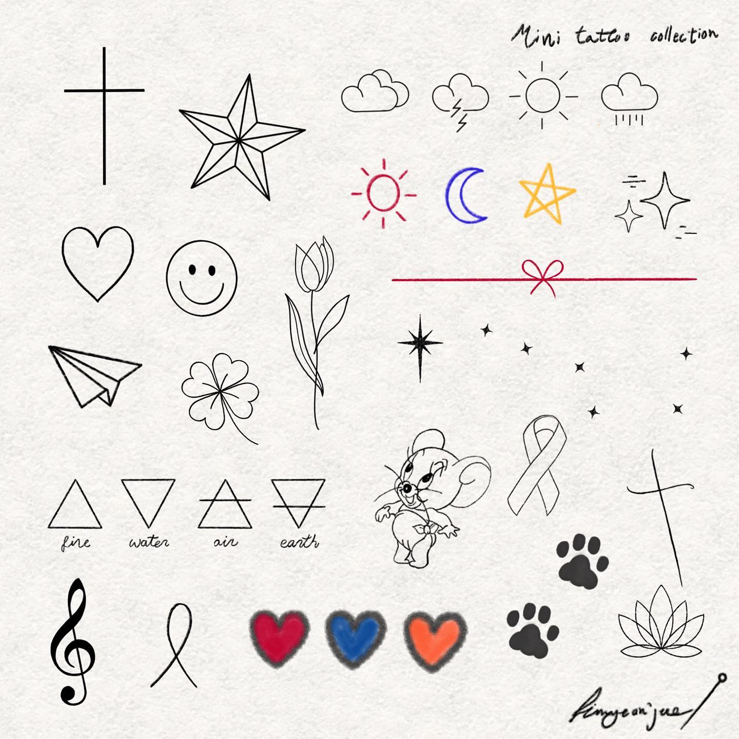 Mini tattoo designs — 2021 collection — Yeonjae Tattoo