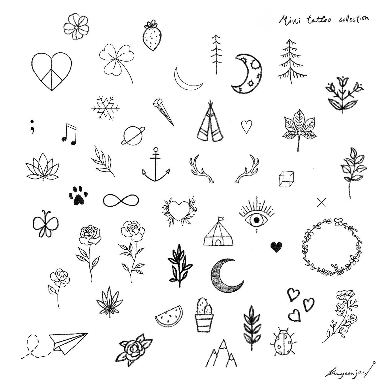 Mini tattoo designs — 2021 collection — Yeonjae Tattoo